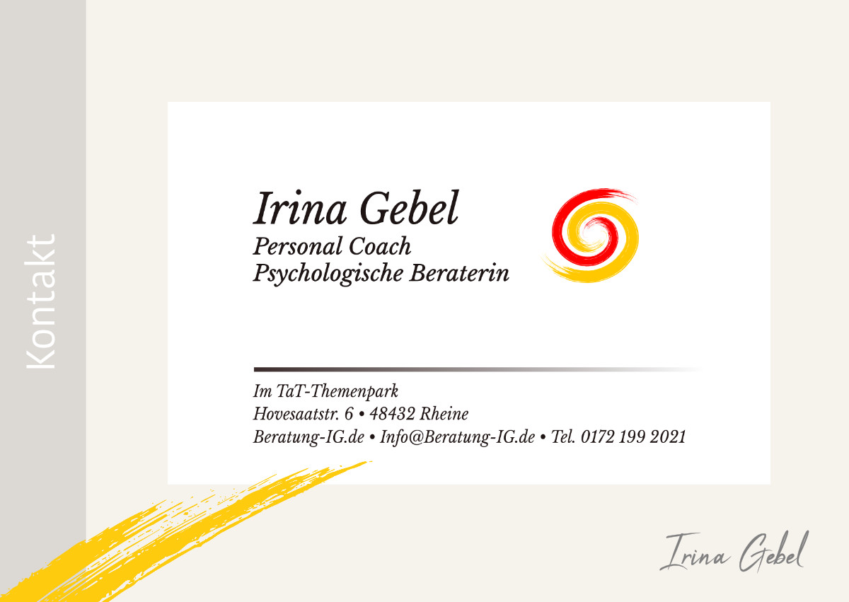 Irina Gebel, Personal Coach, Psychologische Beraterin